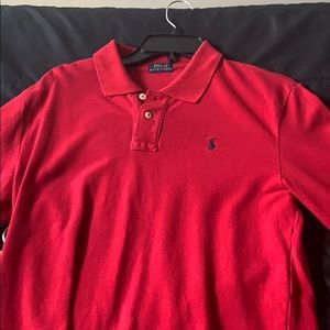 Red long-sleeve collar by Ralph Lauren
